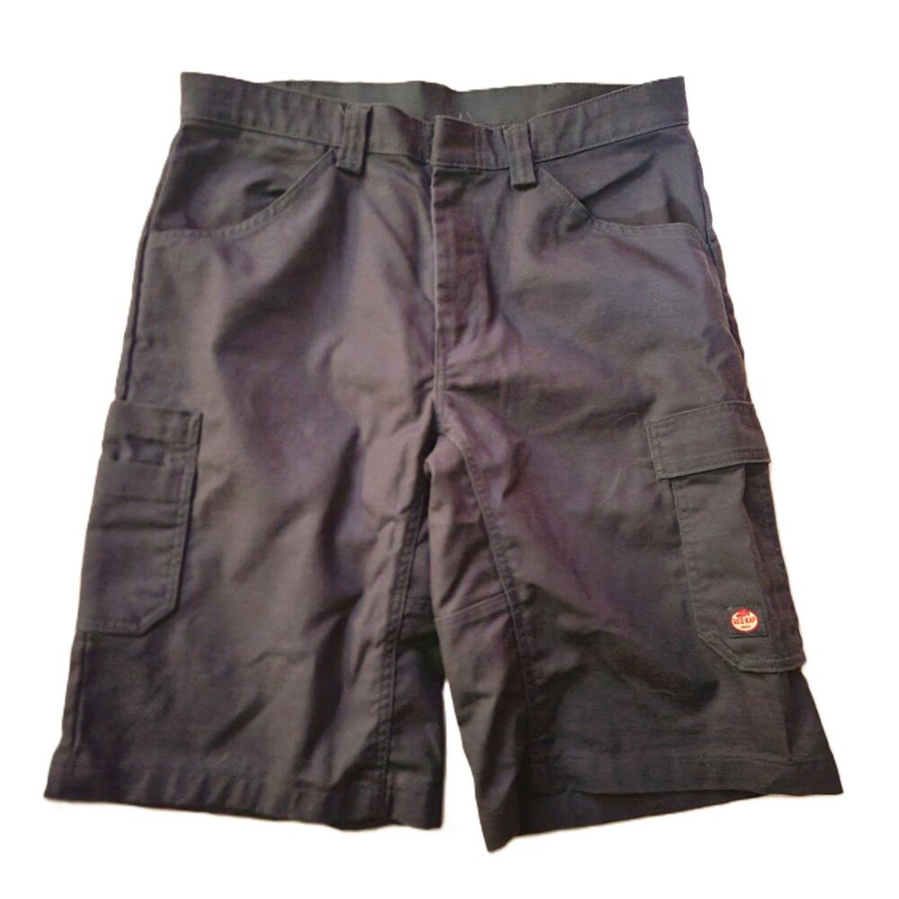 Red Cap Men's‎ Shop Cargo Work Shorts Stretch Fabric Uniform Gray/Black  Size 34
